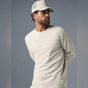 Alo Yoga DOUBLE TAKE LONG SLEEVE in bone, XL men’s